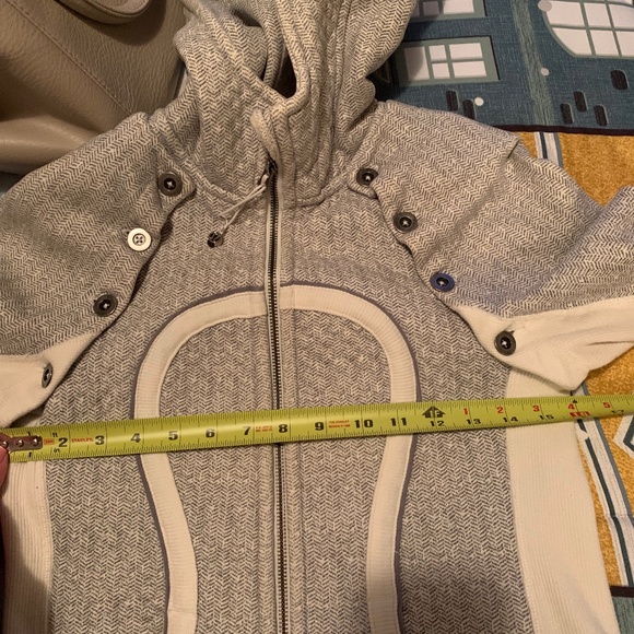 Lululemon Scuba Hoodie Special Edition Ghost Herringbone Detachable Sleeves - Picture 5 of 12